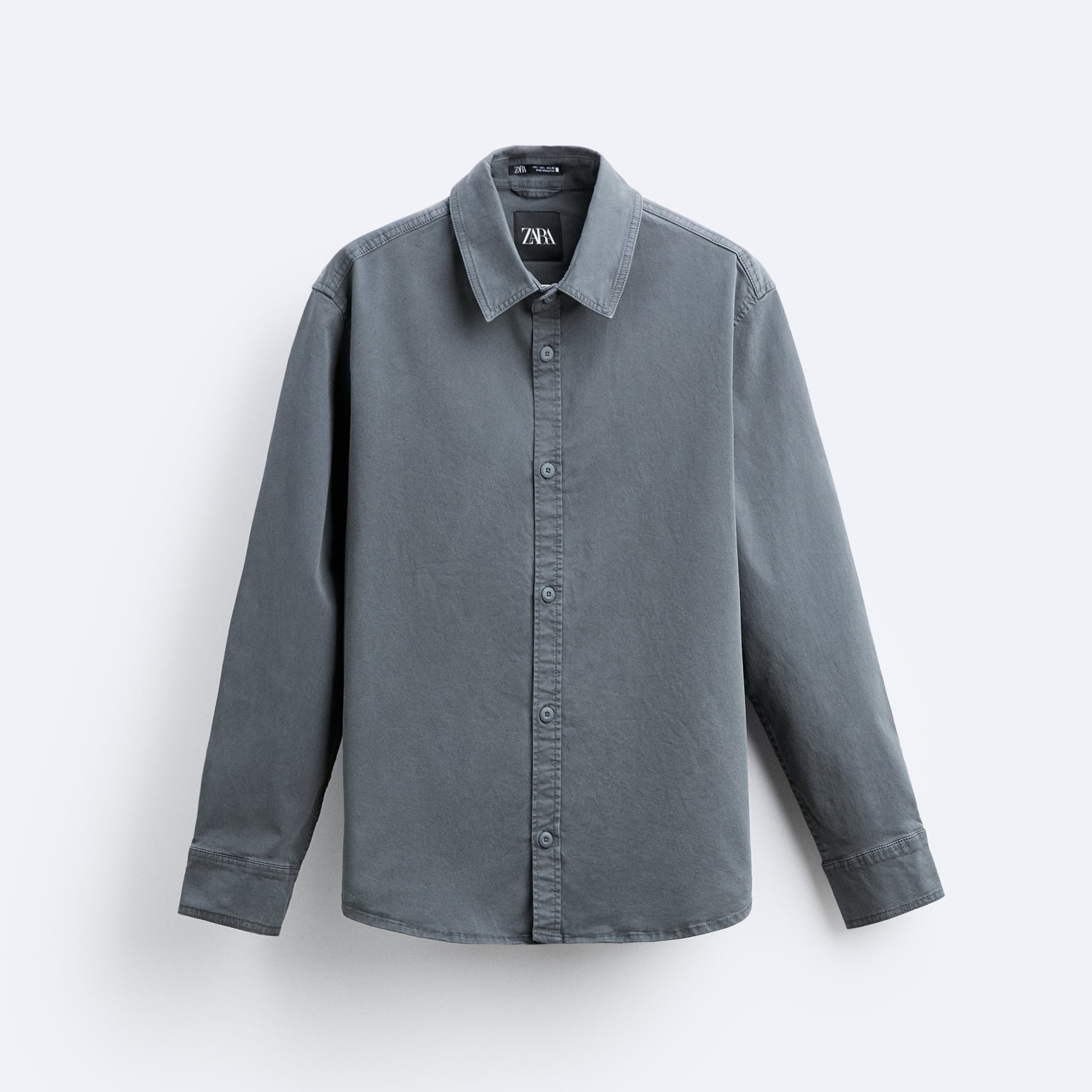 Zara Camisa Básica Lavada