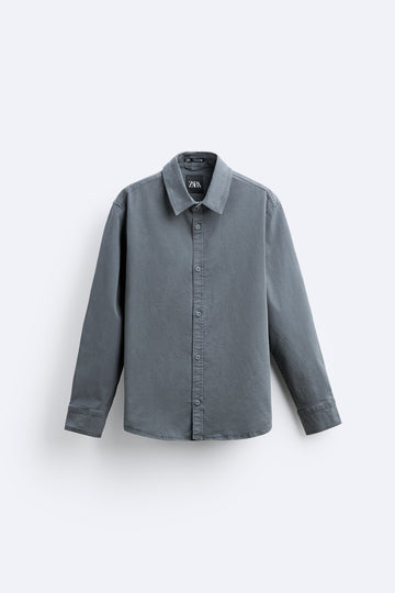 Zara Camisa Básica Lavada