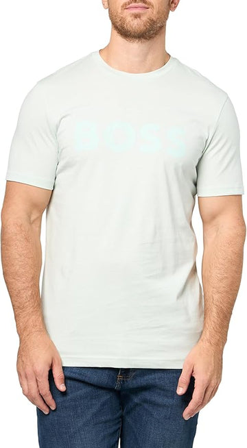 Boss T-Shirt De Logo Verde Àgua