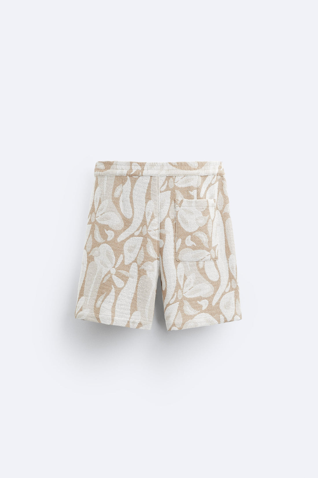 Zara Calções Bermuda Jacquard Floral