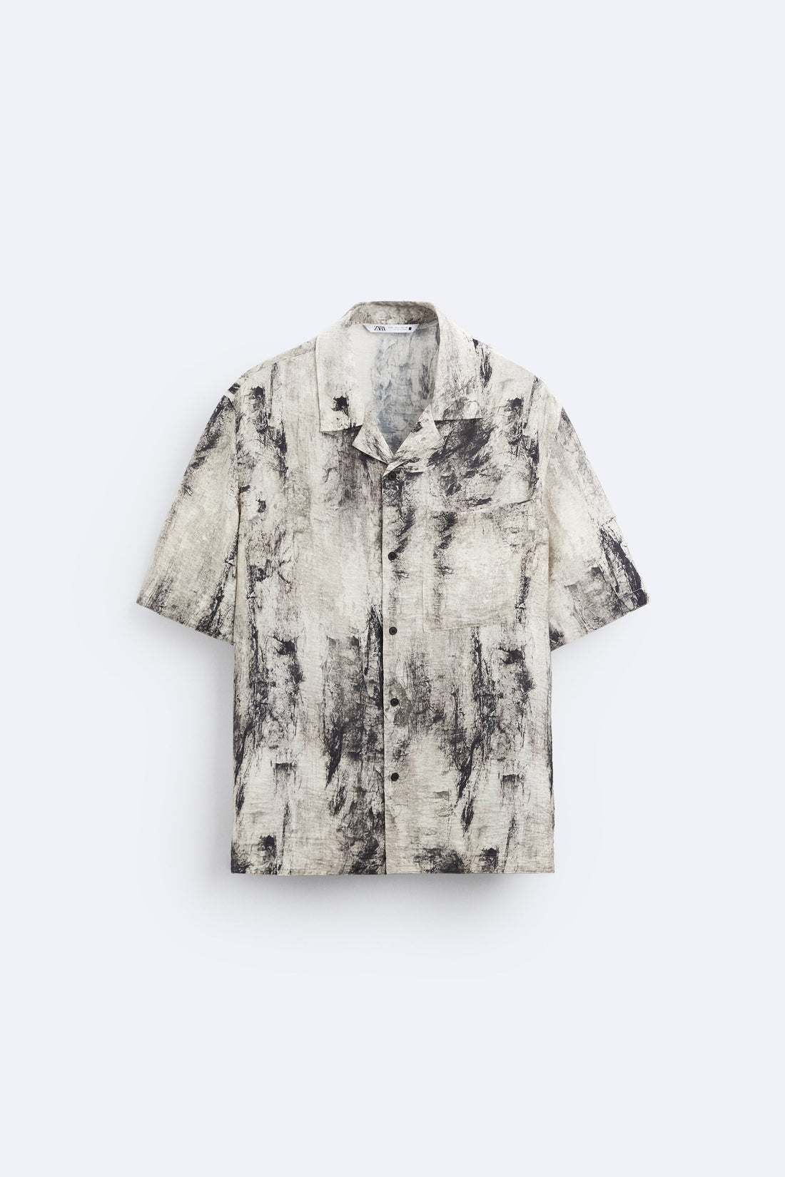 Zara Camisa Com Estampado Abstrado