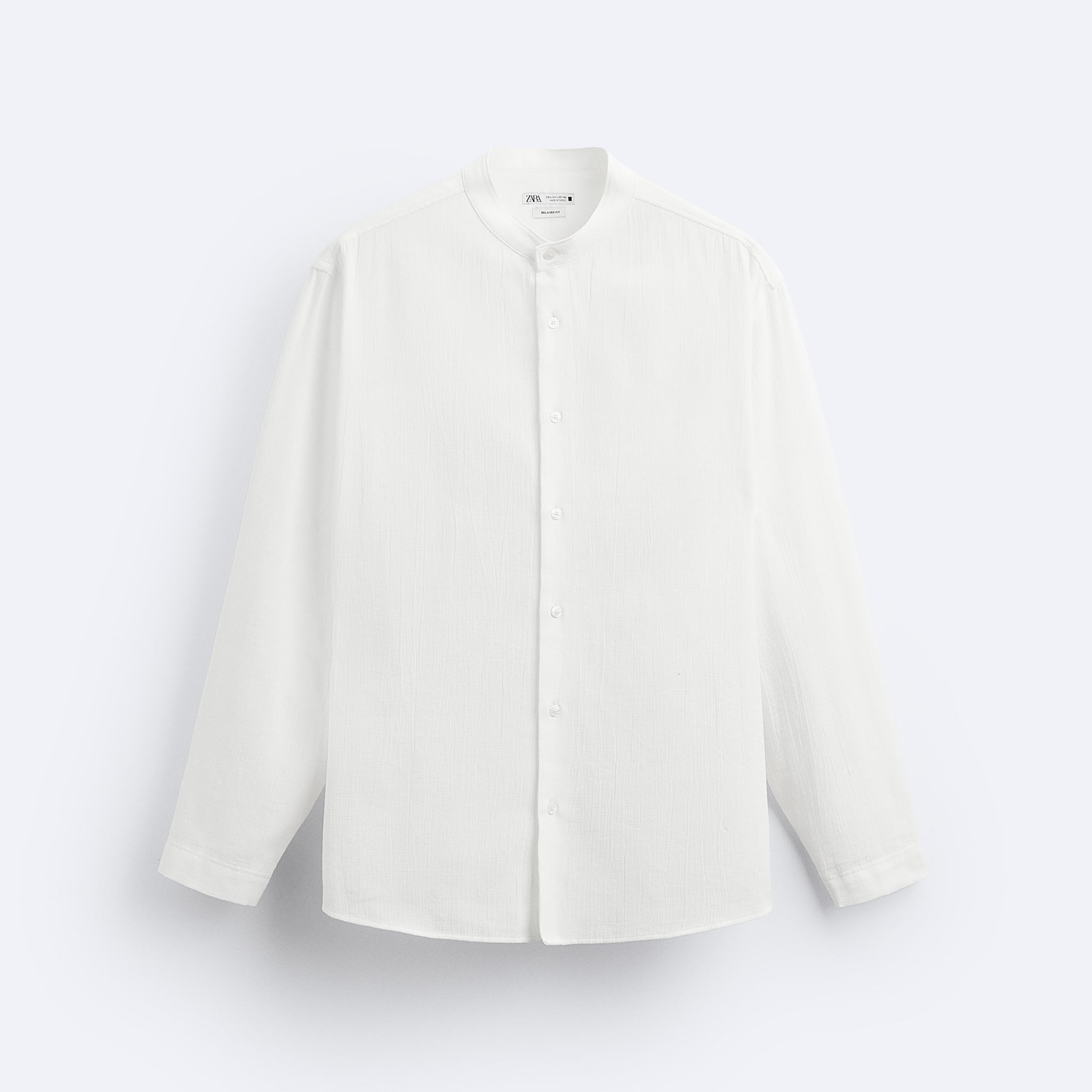 Zara Camisa De Algodão Viscose Branca