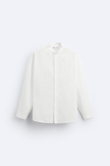 Zara Camisa De Algodão Viscose Branca