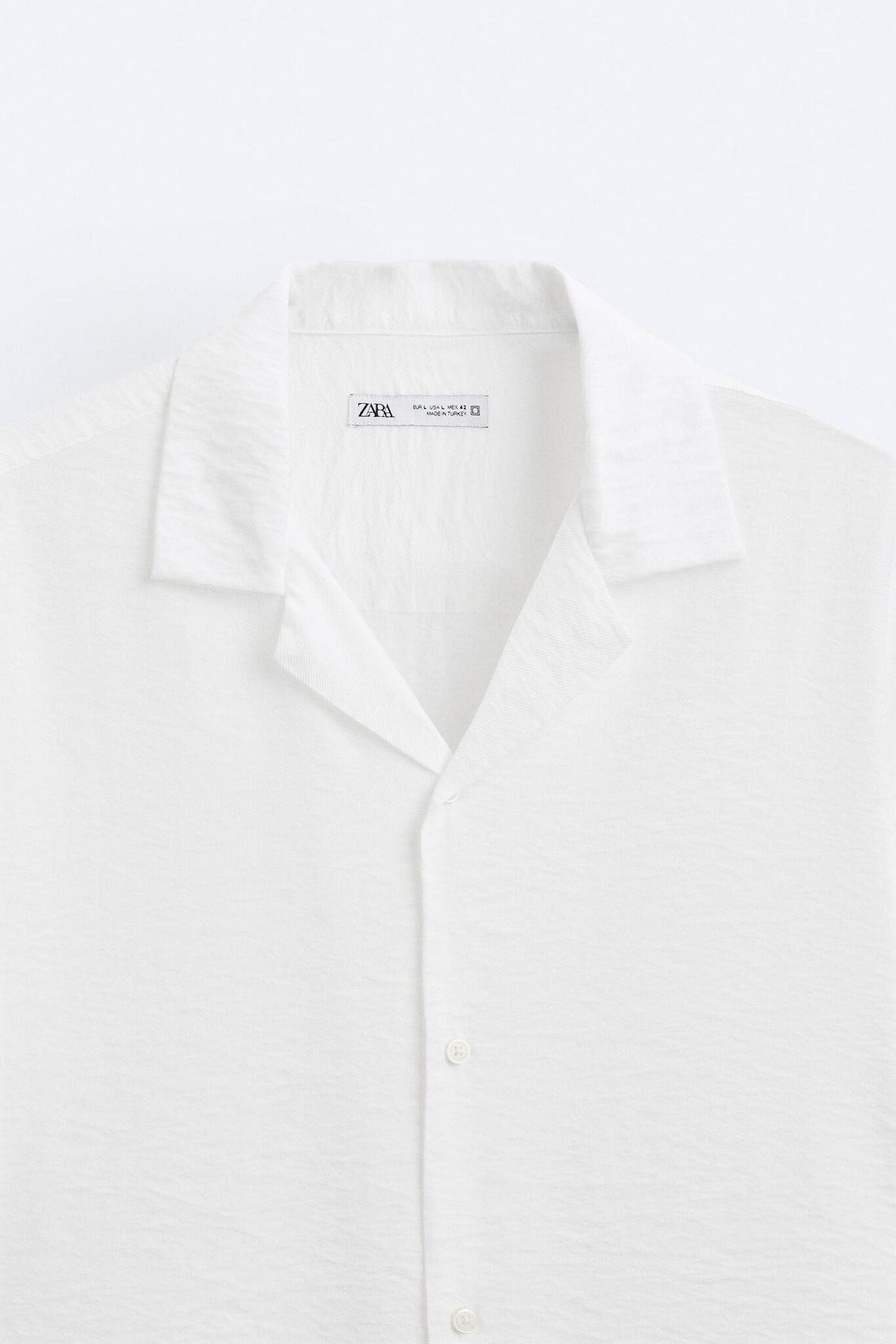 Zara Camisa De Estrutura Branca