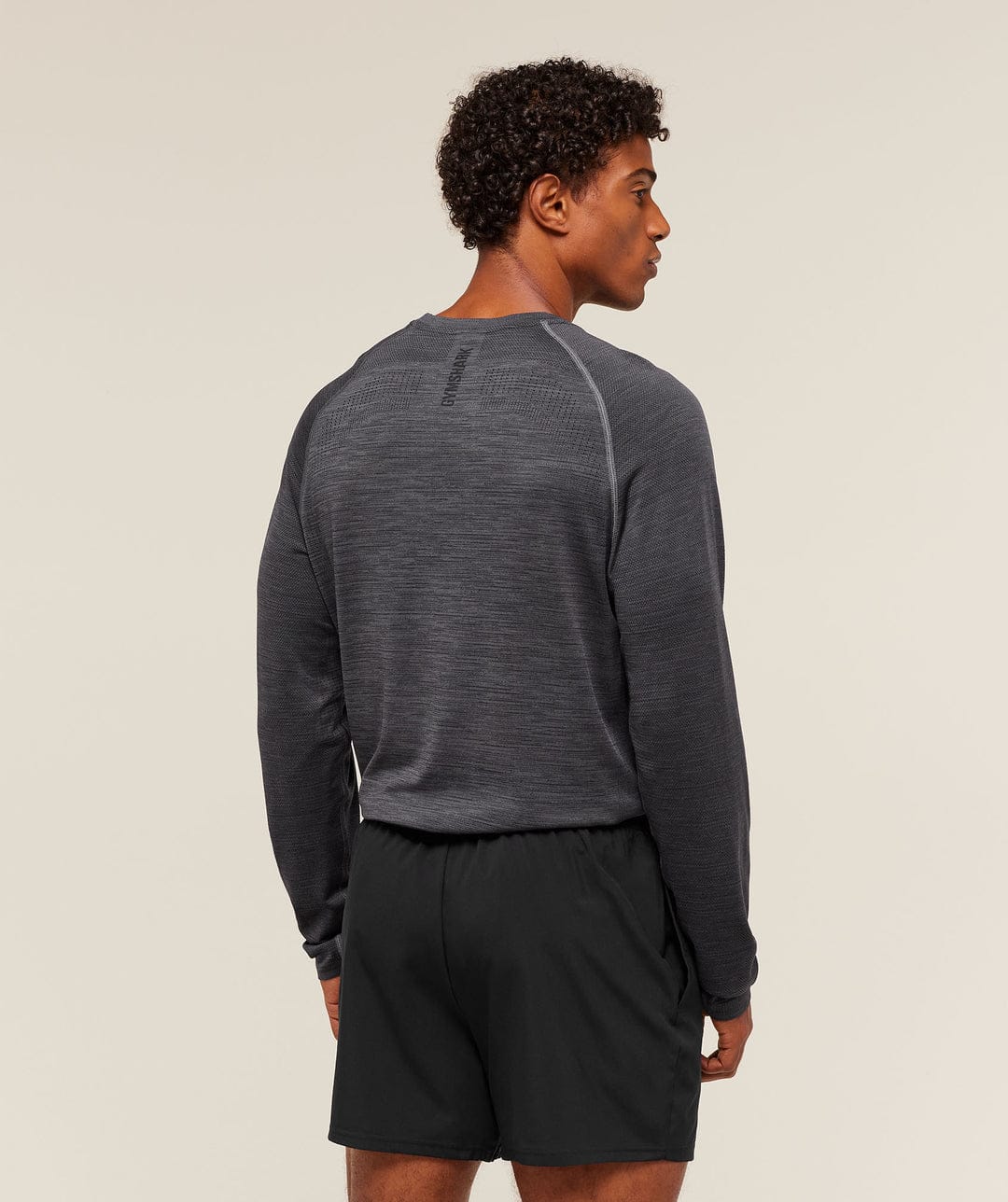 Gymshark T-Shirt Versatile Seamless Long Sleeve Cinzento Escuro