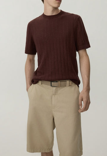 Lefties T-Shirt Tricot Canelada Vinho