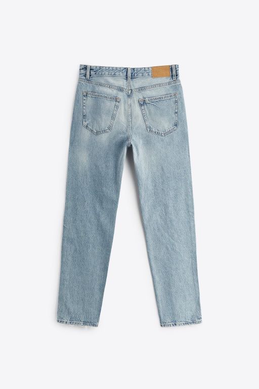 Zara Calça Jeans Skinny Com Pequenos Rasgões