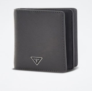 Guess Carteira De Couro Milano Preto