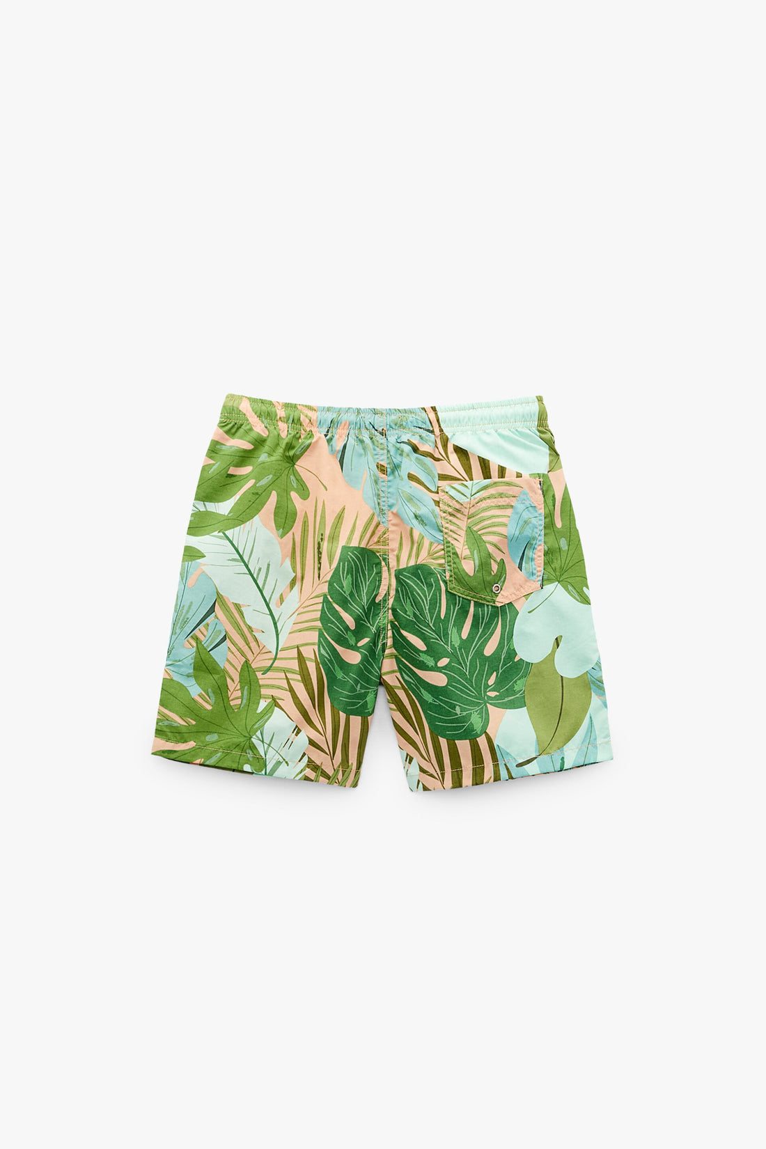 Zara Calções De Banho Com Estampa de Folhas Verde