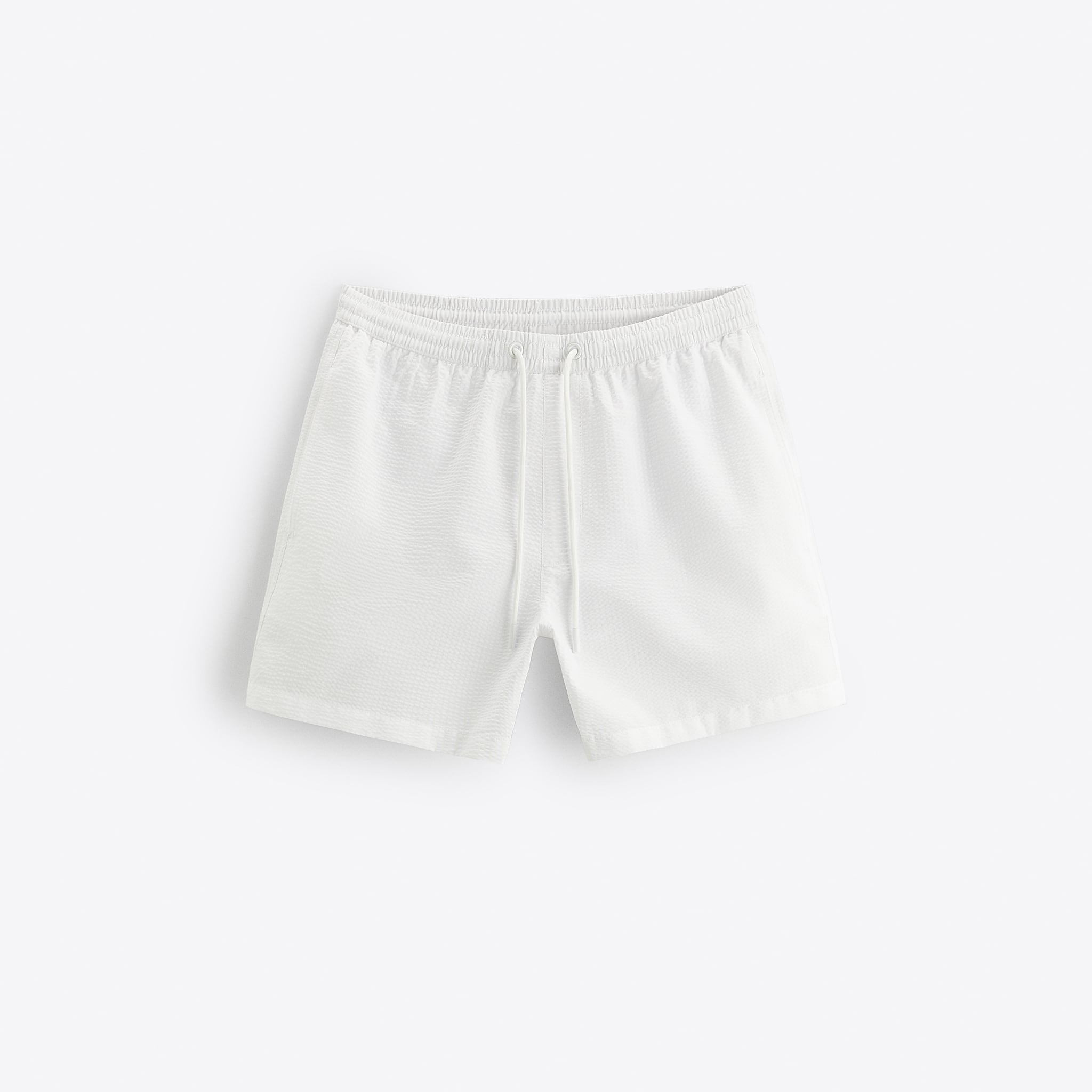 Zara Calções De Banho Seercuker Branco