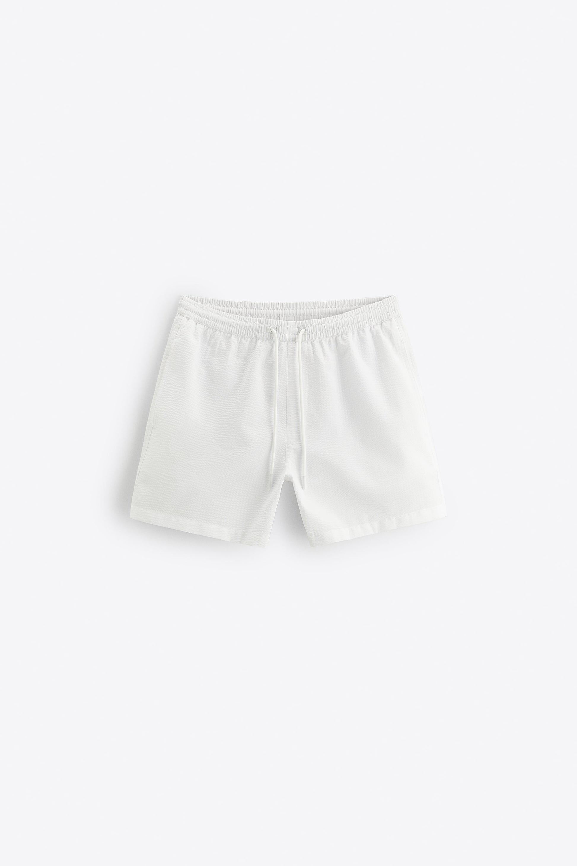 Zara Calções De Banho Seercuker Branco