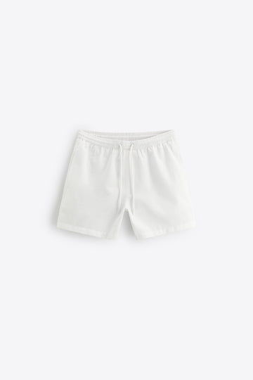 Zara Calções De Banho Seercuker Branco