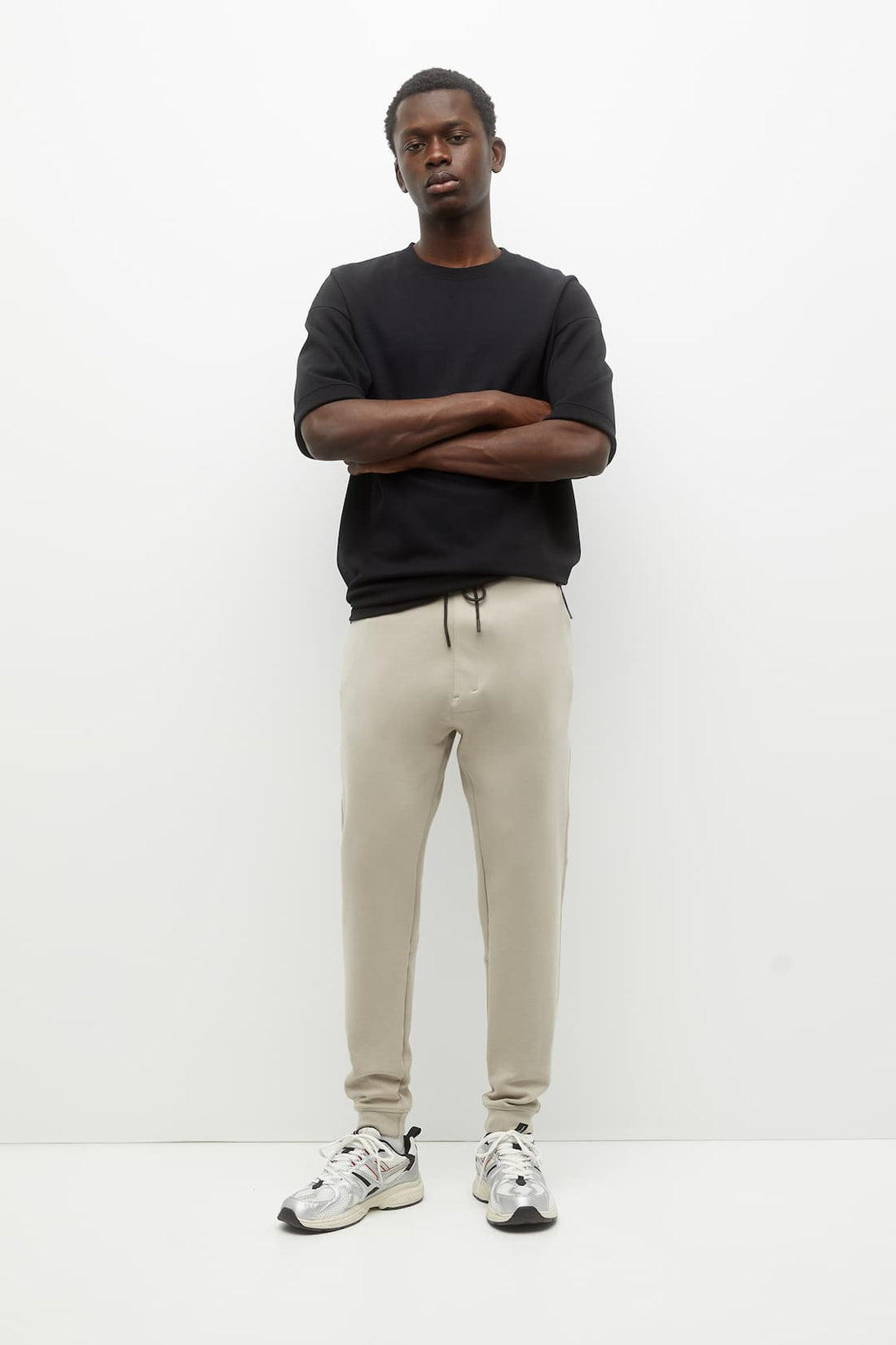 Pull&amp;Bear Calças Jogger De Fato De Treino Com Bolsos Creme