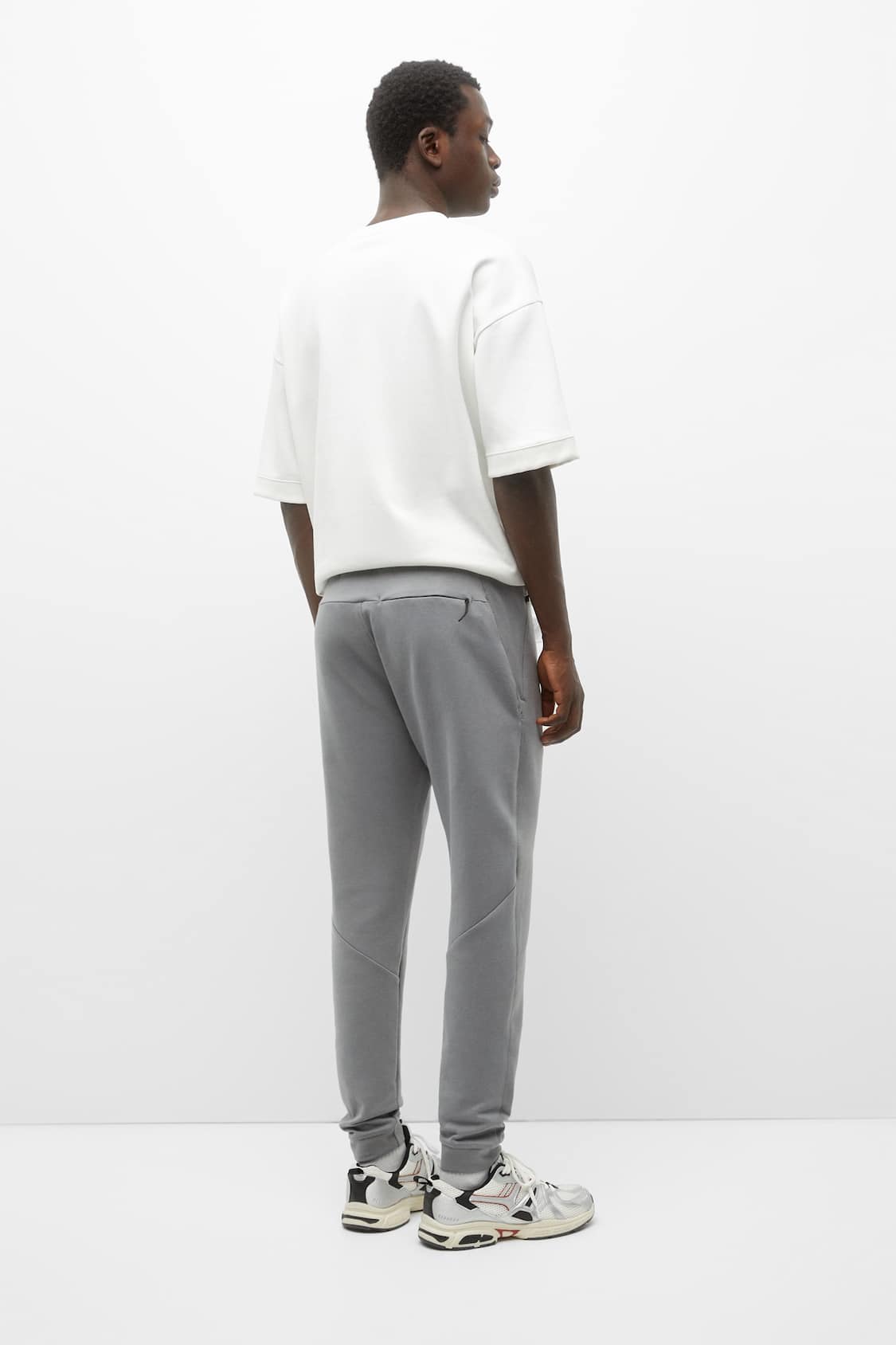 Pull&amp;Bear Calças Jogger De Fato De Treino Com Bolsos Cinza