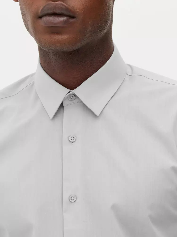 PRIMARK Camisa Formal Cinza