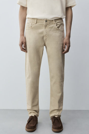 Lefties Calças Jeans Slim Fit Bege