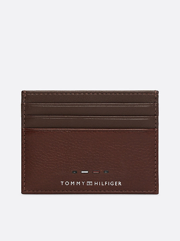 Tommy Porta Cartões Com Logotipo De Couro Premium