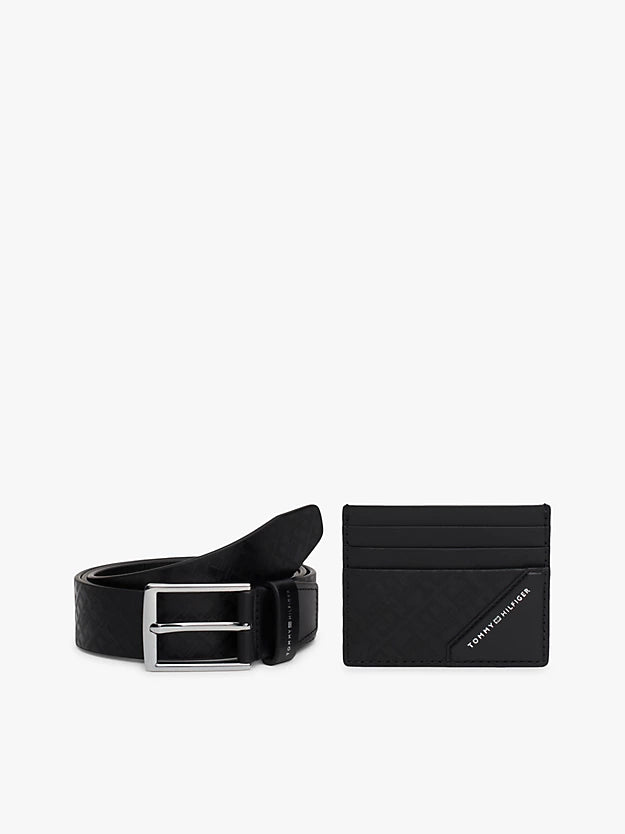 Tommy Conjunto De Cinto E Porta-Cartões Com Monograma TH