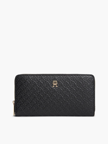 Tommy Hilfiger Carteira Icon Debossed Zip Black