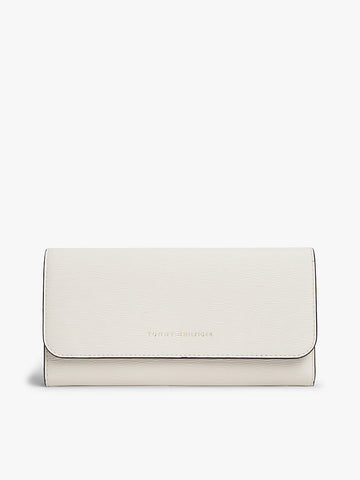 Tommy Hilfiger Carteira Metallic Logo Textured Bege
