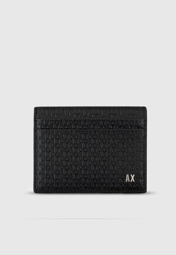 Armani Exchange Porta-Cartões Com Monograma Preto