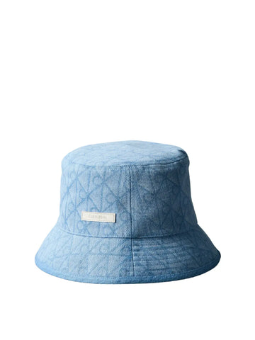 Calvin Klein Bucket Hat Denim Emblem Burnout Blue