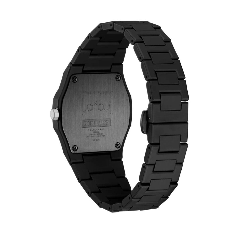 D1 Milano Relogio Polycarbon Preto