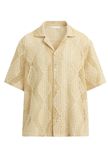 Zara Camisa Bordada Amarela