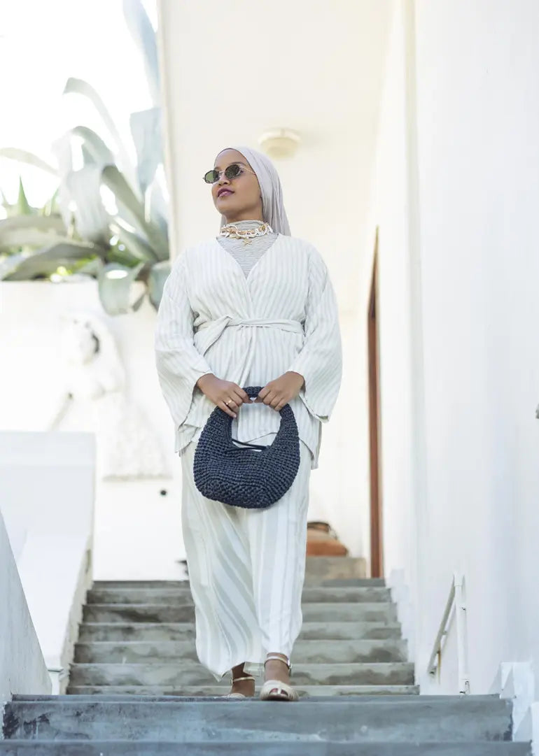 Saia de Linho às riscas