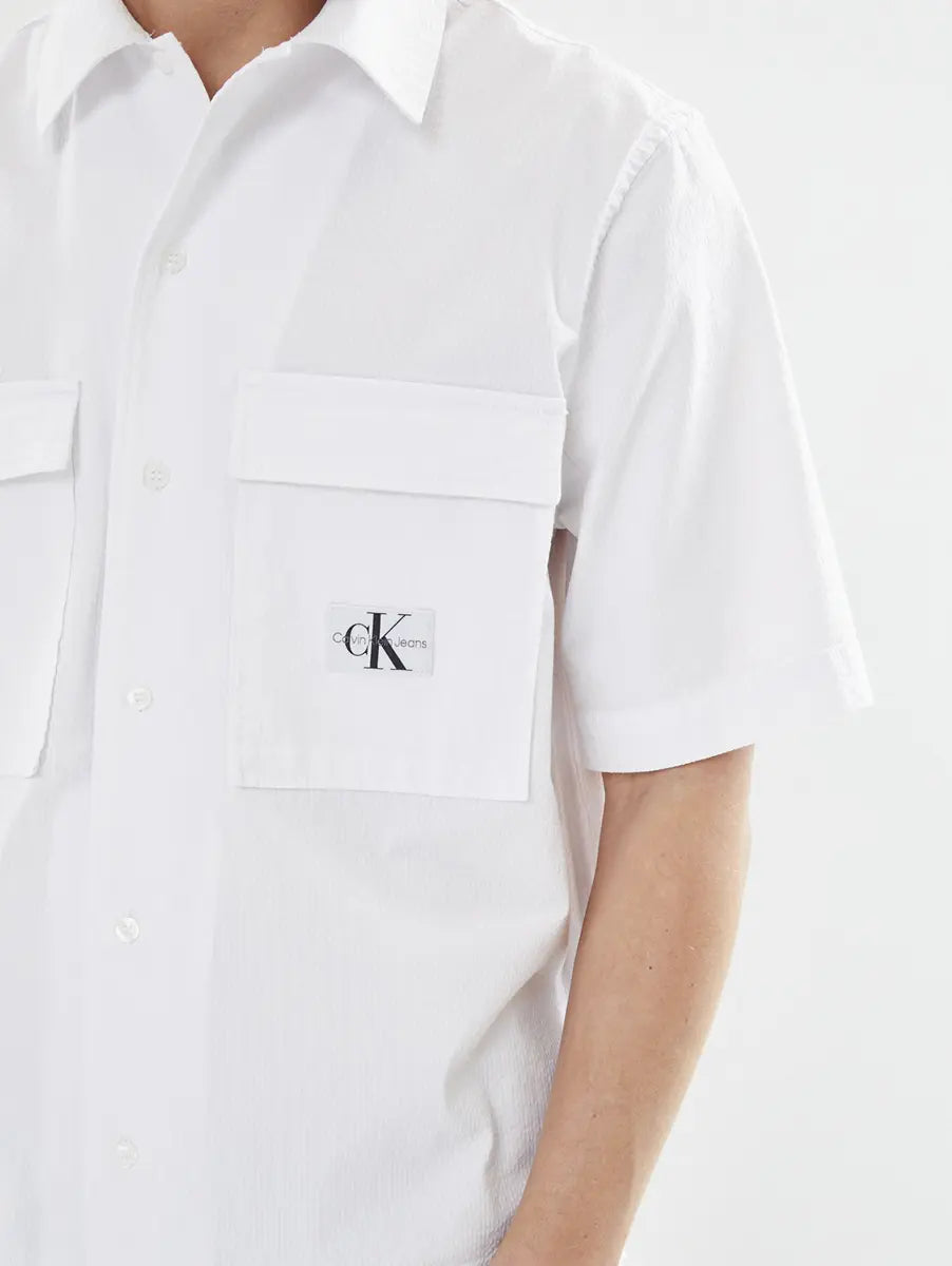 Calvin klein Jeans Camisa Seersucker Branca