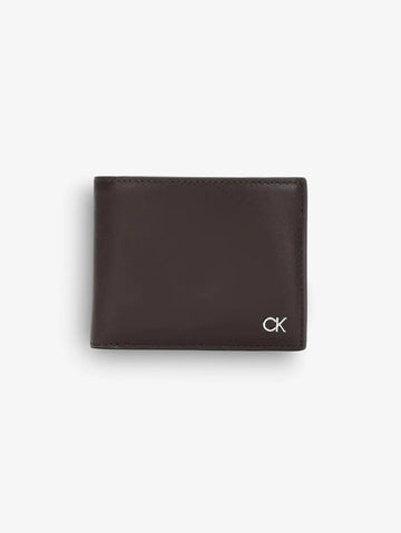 Calvin Klein Carteira Simples Com Logo Castanha