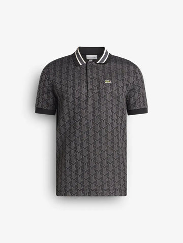 Lacoste Polo de Estrutura Preta