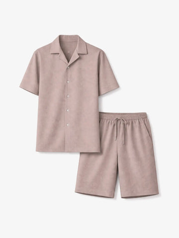 Man Conjunto Plissado Oversize Creme