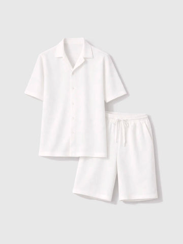 Man Conjunto Plissado Oversize Cinza