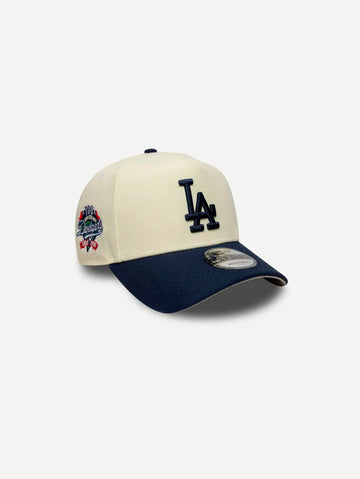 New Era Chapéu LA Dodgers MLB Chrome Blue Contrast Cream