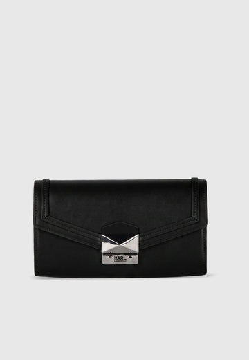Karl Lagerfeld Carteira Em Couro Preta