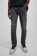 Pull&Bear Jeans Slim Fit Com Rasgões