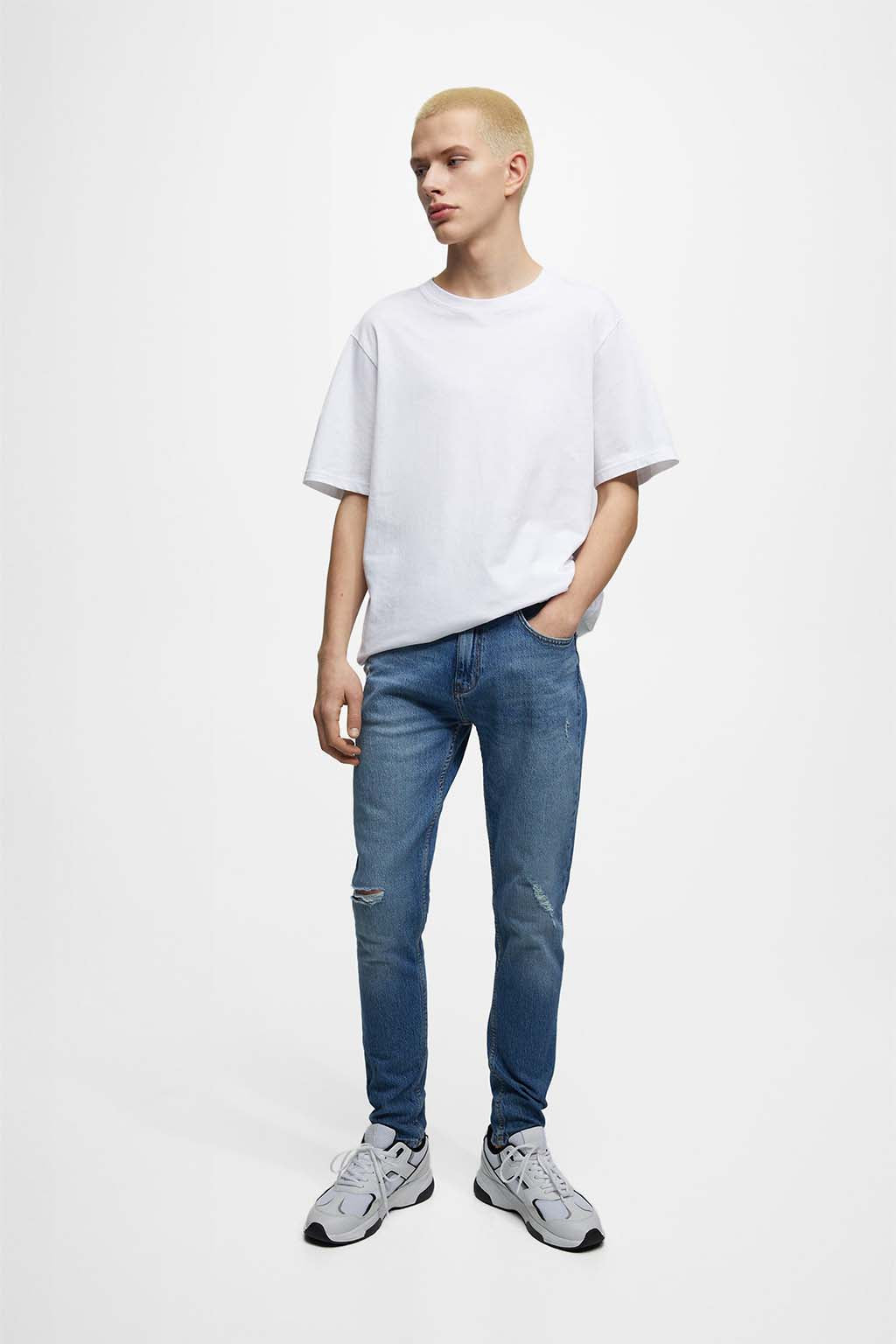 Pull&amp;Bear Calças Jeans Rotos Skinny Fit