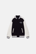 Pull&Bear Bomber Varsity Preto e Branco