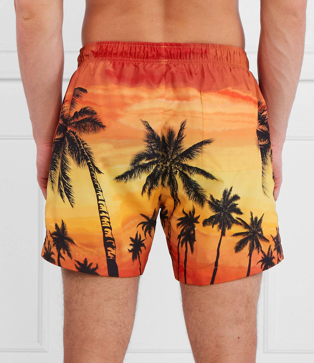 HUGO Calções de Banho Tropical Laranja