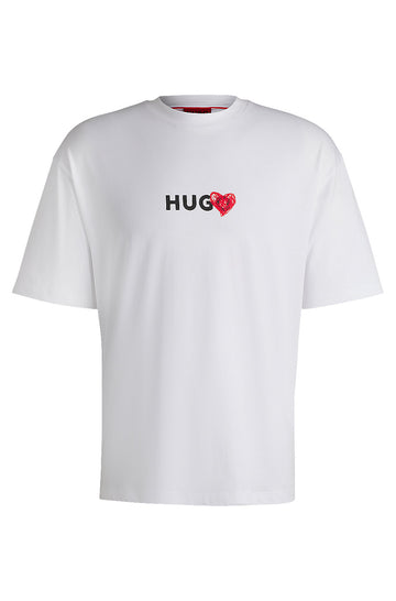 HUGO T-shirt Heart Branca