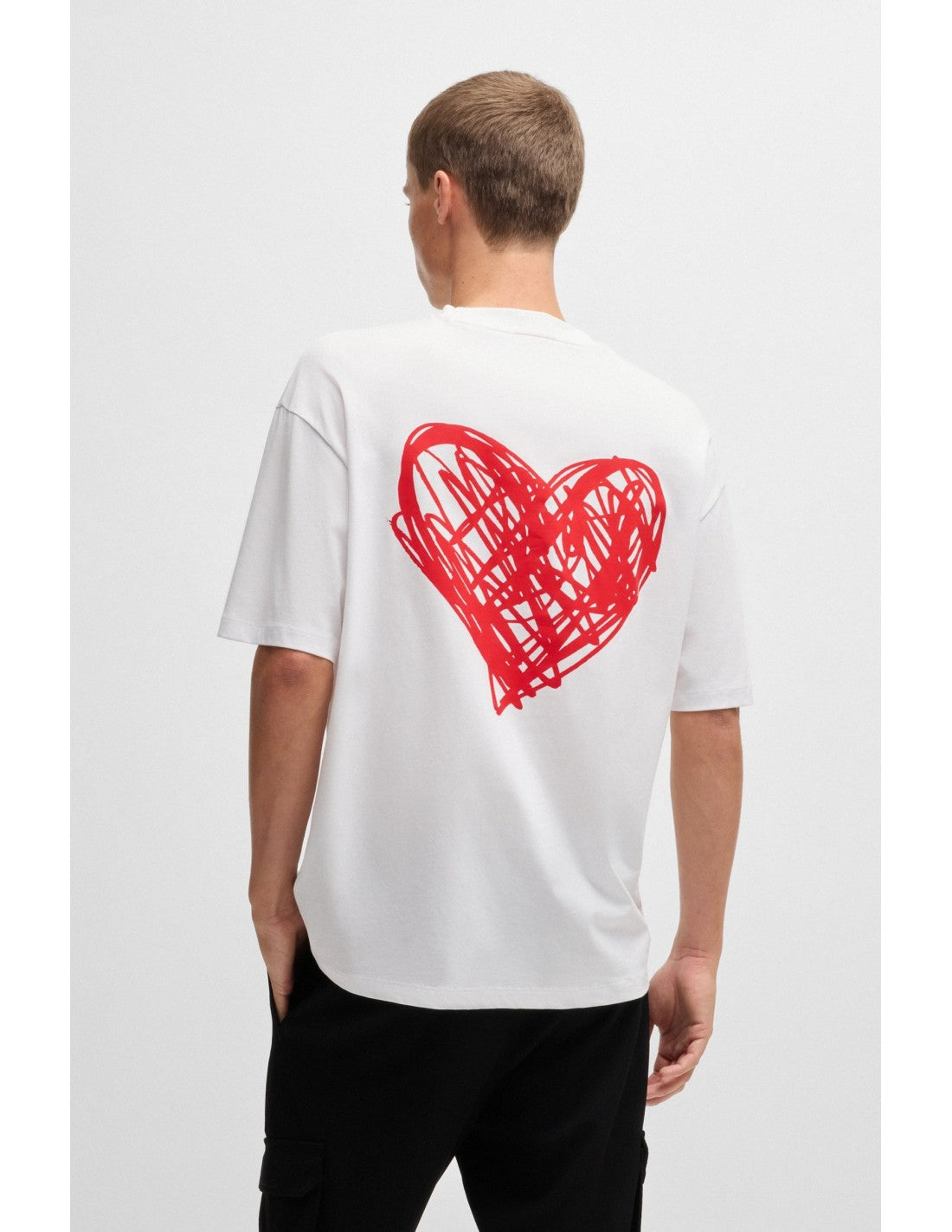 HUGO T-shirt Heart Branca
