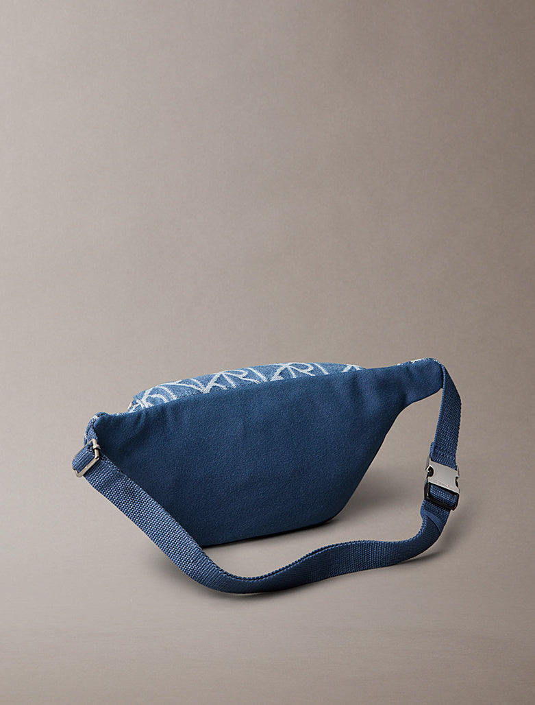 Calvin Klein Pochete Denim Logo Jacquard Azul