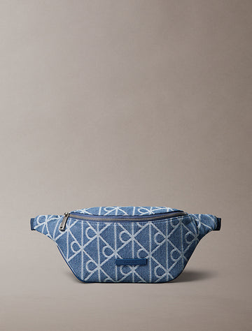 Calvin Klein Pochete Denim Logo Jacquard Azul