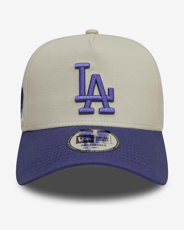 New Era Bone Series Patch 9Forty A-frame Los Angeles Dodgers Branco Lilas