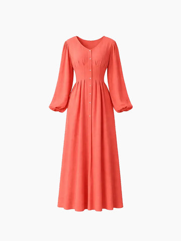 Conjunto fluido coordenado vestido e calça Rosa flamingo