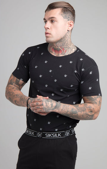 SikSilk Logo Lounge Tee Preta