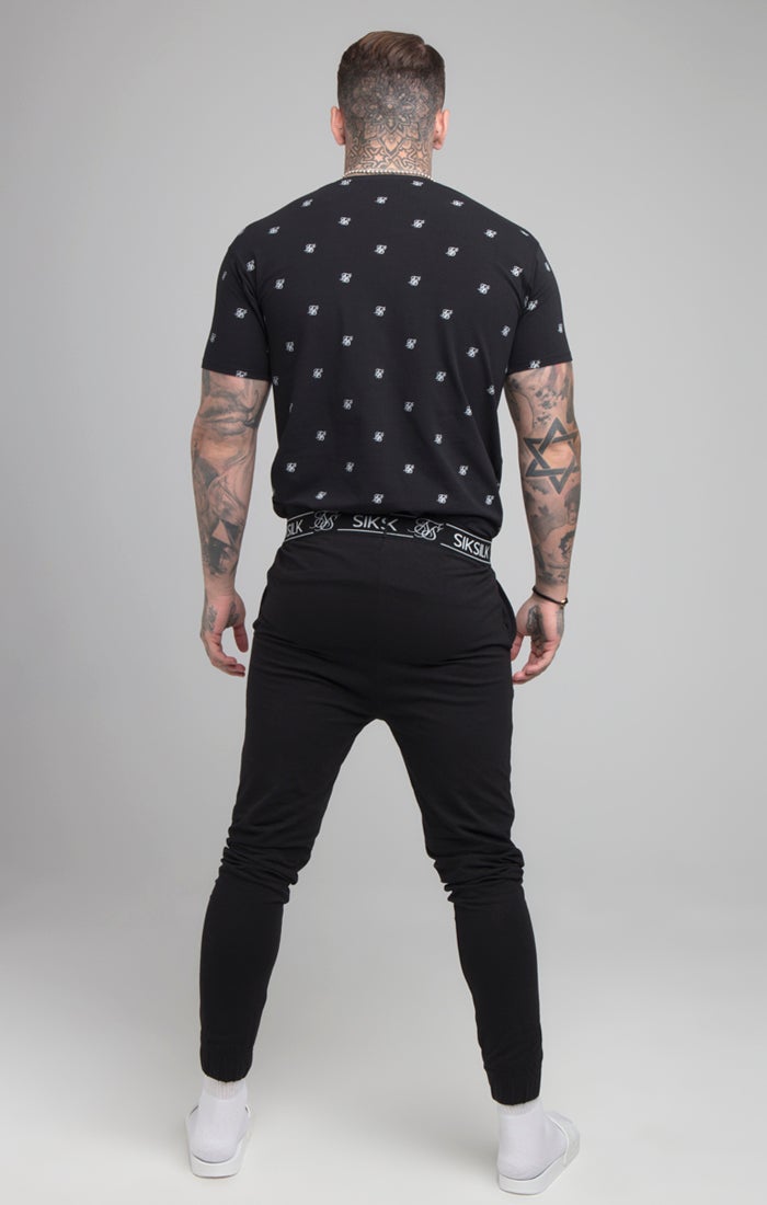 SikSilk Logo Lounge Tee Preta