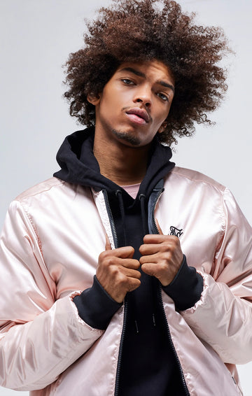 SikSilk Infinite Reversible Bomber - Pink &amp; Black