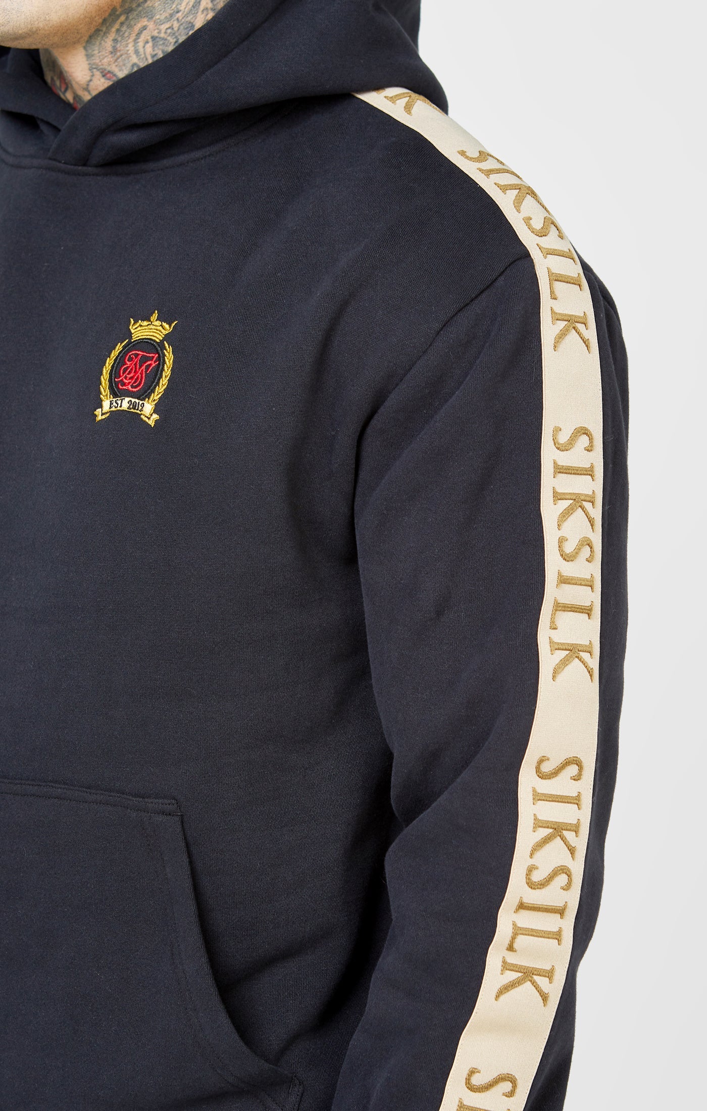 SIKSILK Hoodie Oversized Preta